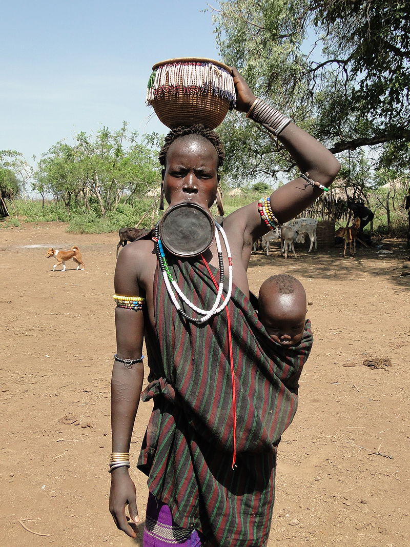 African cultures lip plates are seen as symbols of beauty