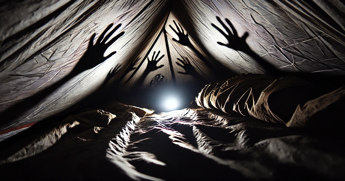 But then I heard it—a faint whispering, just beyond my tent. I froze, trying to make out the voices