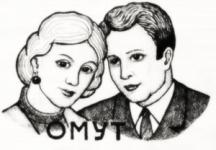 Tattoo of a couple with wording: OMUT